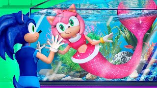 Sonic and Amy Rose Become Mermaids / 31 DIYs for LOL OMG
