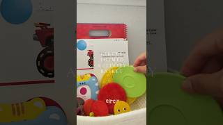 Teaching Shapes to our 2 year old toddler circle shape theme activity basket screen free morning