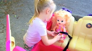 Pirate Ship Playground Park Playing with Baby Alive Snackin Sara Doll FUN FACTORY