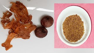 জয়ফল ও জয়ত্রী গুড়া সংরক্ষণ পদ্ধতি সহ । How to make Nutmeg \u0026 Mace powder । Jaifal powder by runa