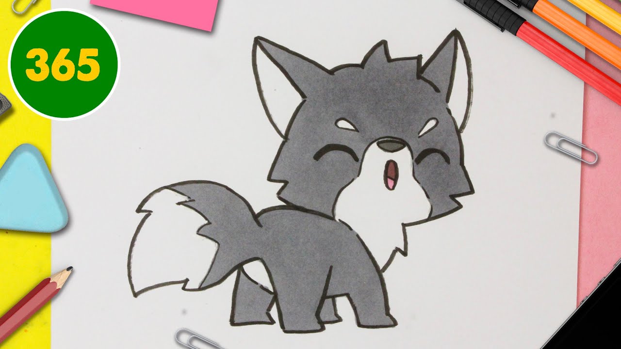 HOW TO DRAW A CUTE Wolf KAWAII - YouTube