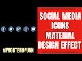 Social Media Icons - Material Design Style