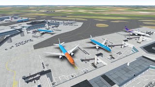 35 Minutes of Plane Spotting at Amsterdam International Airport (EHAM) - Infinite Flight Simulator