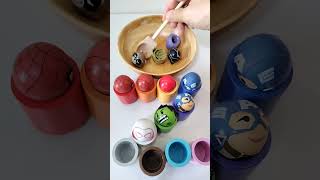 【ASMR♯28】Colorful cup&spoon Marvel Avengers  Logic Game  ASMR スプーンの使い方  #shorts