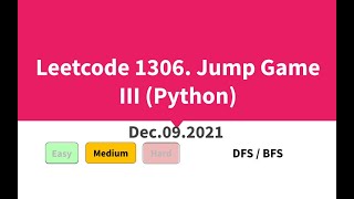 Leetcode 1306. Jump Game III (Python)