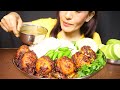 SPICY EGG GHEE ROAST MASALA CURRY WITH BASMATI RICE, MIXED DAAL, SALAD #ASMR/EATING SHOW BIG BITES