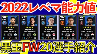 【2022レベマ能力】efootball™️ST,WGレベマ能力値判明！2021優秀選手が弱体化？フィーチャー期待大はあの選手！！