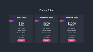 UI Design a Pricing Table with HTML CSS and Bootstrap | HTML CSS Bootstrap Price Table @raselcoder