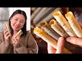 Making Egg Roll Biscuits with No Special Equipment! | Homemade Chinese Wafer Rolls 手工蛋卷