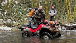 How to go over logs and safely go across creeks without swamping your ATV.