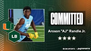 BREAKING: 4-star LB Aroson "AJ" Randle Jr. Commits to Miami Hurricanes | Live Commitment