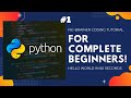 Python Tutorial For Beginners | #1 Hello World In 60 Seconds Without Install Any Software