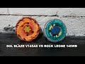 SUN VS THE LION! SOL BLAZE V145AS VS ROCK LEONE 145WB!!METAL FIGHT BEYBLADE BATTLE!