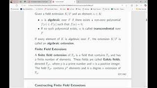 Lecture 64 - Prime Field Extensions