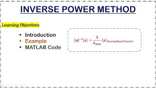 Inverse Power Method With Example