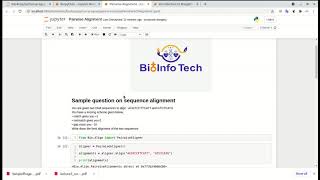 Pairwise Sequence Alignment #bioinfotech, #python, #biopython, #bioinformatics