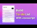 Create To-Do List App Using HTML CSS And JavaScript