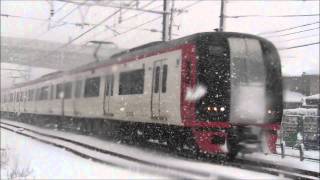 【FHD】名鉄本線　大雪の中、駆け抜ける！　Meitetsu Main Line and winter