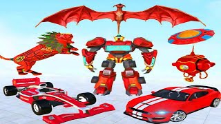 Multiple Robot Transform Games:Formula Car Robot Flying Dragon - Android Gameplay