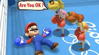 Mario & Sonic Rio 2016 Olympic Games Boxing - Mario Vs Sonic, Luigi, Daisy, Peach, Zavok|JinnaGaming