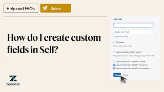 How do I create custom fields in Sell?