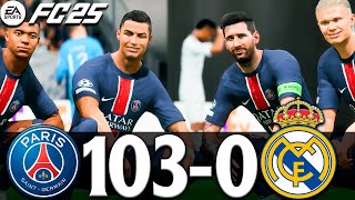 FC 25 - MESSI RONALDO MBAPPE NEYMAR \u0026 LAMINE YAMAL | ALL STARS | PSG 103-0 REAL MADRID