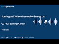 Sterling and Wilson Renewable Energy Ltd Q2 FY2024-25 Earnings Conference Call