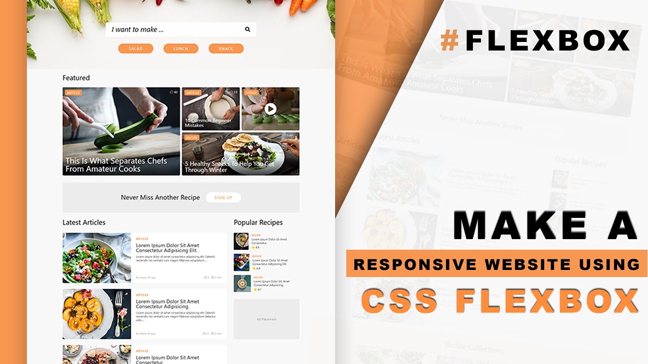 Learn To Build A Responsive Website Using Css Flexbox Youtube