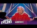 She Is 96 Years Old...Everyone Stands Up...As She Starts Singing! WOW!| Britain's Got Talent 2020