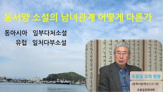 『#문학사탐색』Ⅲ제13-1강 소설의 지향, 일부다처소설과 일처다부소설 : 유럽과 동아시아의 남녀관계 소설 비교/ 조동일 연구상담〚#조동일문화대학〛