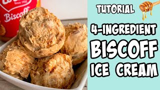 4-Ingredient Biscoff Ice Cream! Recipe tutorial #Shorts