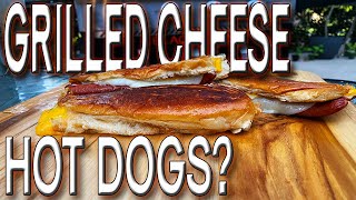 EASY BLACKSTONE GRIDDLE RECIPE - GRILLED CHEESE HOT DOG SANDWICH!
