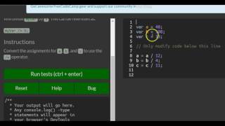Compound Assignment With Augmented Division, freeCodeCamp Basic Javascript