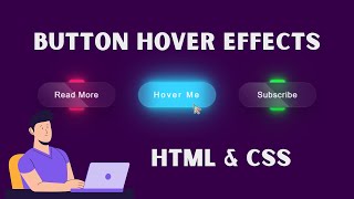 How To Animate Hover Buttons With HTML and CSS | CSS Glassmorphism Button Hover Effects