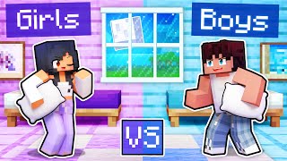 My GIRLS vs BOYS Sleepover In Minecraft!