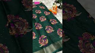 Sparkle in Style: Dola Silk Sarees with Kalamkari Magic | Free Shipping! #ytshorts #saree #sareeswag