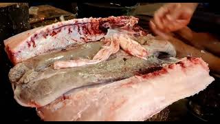 Amazing satisfying crap cutting skills fish market in Bangladesh