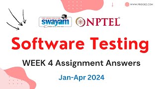 Software Testing Week 4 Quiz Answer Solution 2024 Nptel 2024 Swayam Software Testing Week 4 Quiz Answer Solution 2024 Nptel 2024 Swayam