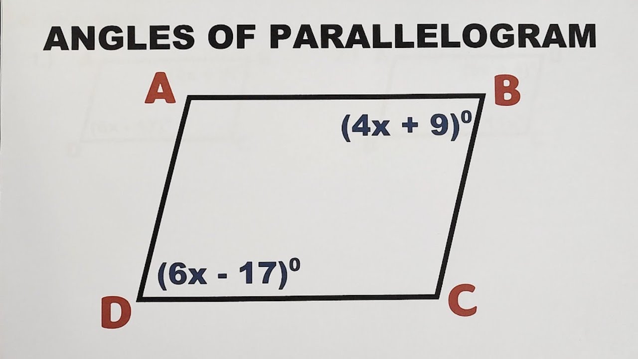 Angles Of Parallelogram: Properties Of Parallelogram - YouTube