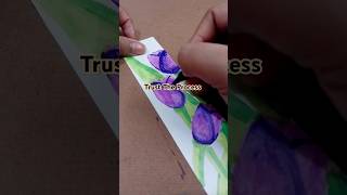 Purple💜 Tulip 🌷book mark #art #artandcraft #easydrawing #painting #creativeart #shortsfeed #shorts