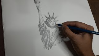 How to Draw Statue of Liberty. Statue of Liberty Sketch. Drawing Statue of Liberty Step by Step.