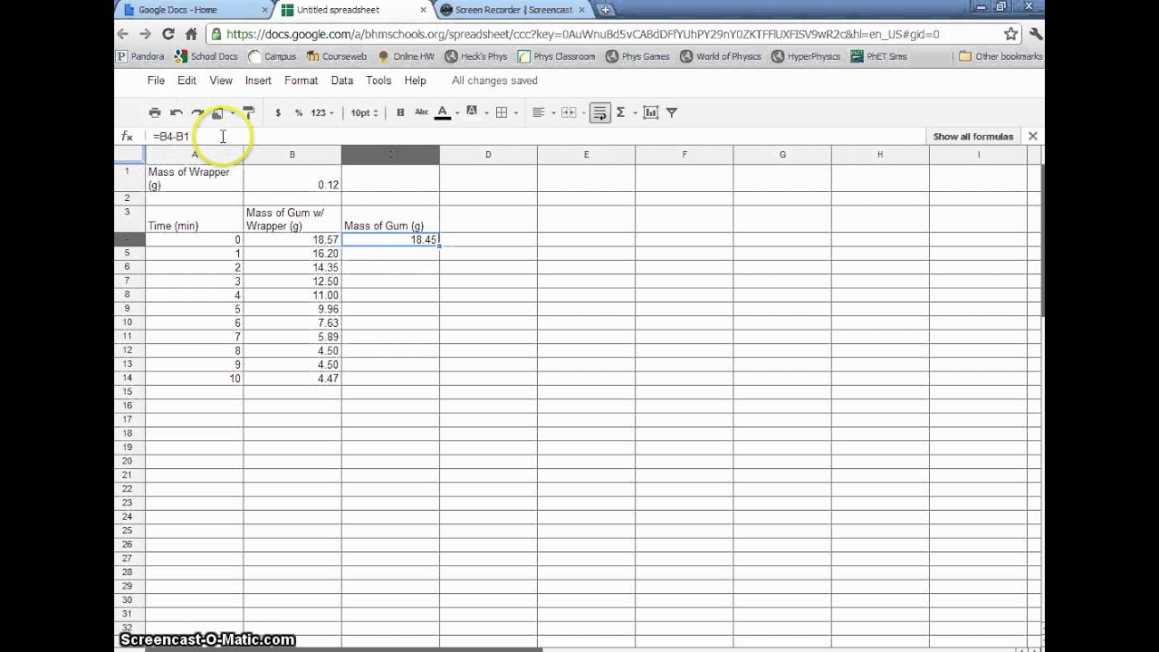 Google Spreadsheet Tutorial Youtube