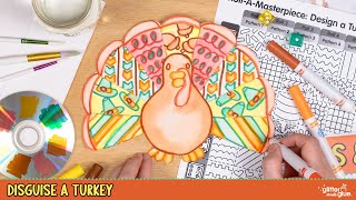 Design a Turkey Craft, Template, Writing Prompts for Kids | Fun No Prep Thanksgiving Activity 2-4th