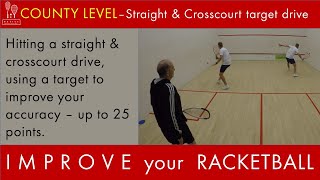 Advanced drill -  straight \u0026 crosscourt drive 25 points target