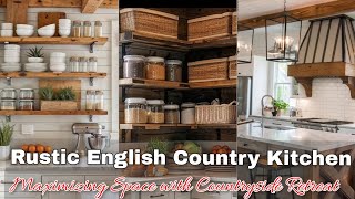 Rustic English Country Kitchen ideas:Maximizing Space with Countryside retreat