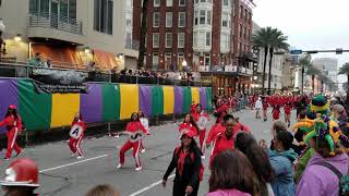 Abramson Sci Academy band Marching In Krewe of King Arthur parade (2020)