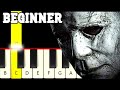 Halloween Theme - Michael Myers - Very Easy and Slow Piano tutorial - Beginner