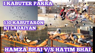 1 kabutar pakra | Hamza Bhai V/S Hatim Bhai | new kabutar ki ladaiyan | gola kabutar ki video | cage