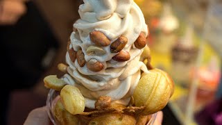 우도 땅콩으로 만든 고소한 수제 아이스크림 with 에그와플│아이스와팡│Peanut Ice Cream with Egg Waffle│Korean Street Food