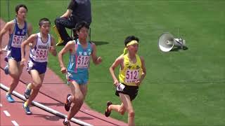 第64回全日本中学校通信陸上 群馬県2018 男子3000m決勝（ タイムレース1組）